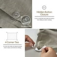 thumbnail image 5 of Simple&Opulence Linen Duvet Cover - Linen Cotton Blend 2 Pieces Bedding Set, 1 Duvet Cover 68 x 86 Inches and 1 Pillowcase- Solid Color Collection , Soft & Cozy ,Cooling Bedding-Grey, Twin, 5 of 10