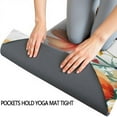 thumbnail image 3 of White Butterfly Flower Field Pattern Hot Yoga Mat Towel Non Slip for Hot Yoga - Quick-Drying Yoga Mat Cover with 4 Corner Pockets with Travel Bag - Hot Yoga Towel Non Slip 70"x26", 3 of 6