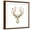 Brown Frame, variant on Art.com Watercolor Illustration Isolated Deer, Big Antlers, Flowers and Birds on the Horns, Branches Cherry Art Print by Anastasia Zenina-Lembrik, 24" x 24"