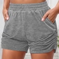 thumbnail image 4 of Running Shorts for Women Elastic Waist Pockets Lightweight Breathable Yoga Gym Active Sports Workout Athletic Shorts, 4 of 8