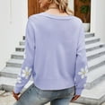thumbnail image 6 of Funicet Jackets For Women 2022, Y2K Fashion Flower Knit Cardigan Long Sleeve Cropped Sweater, 6 of 6