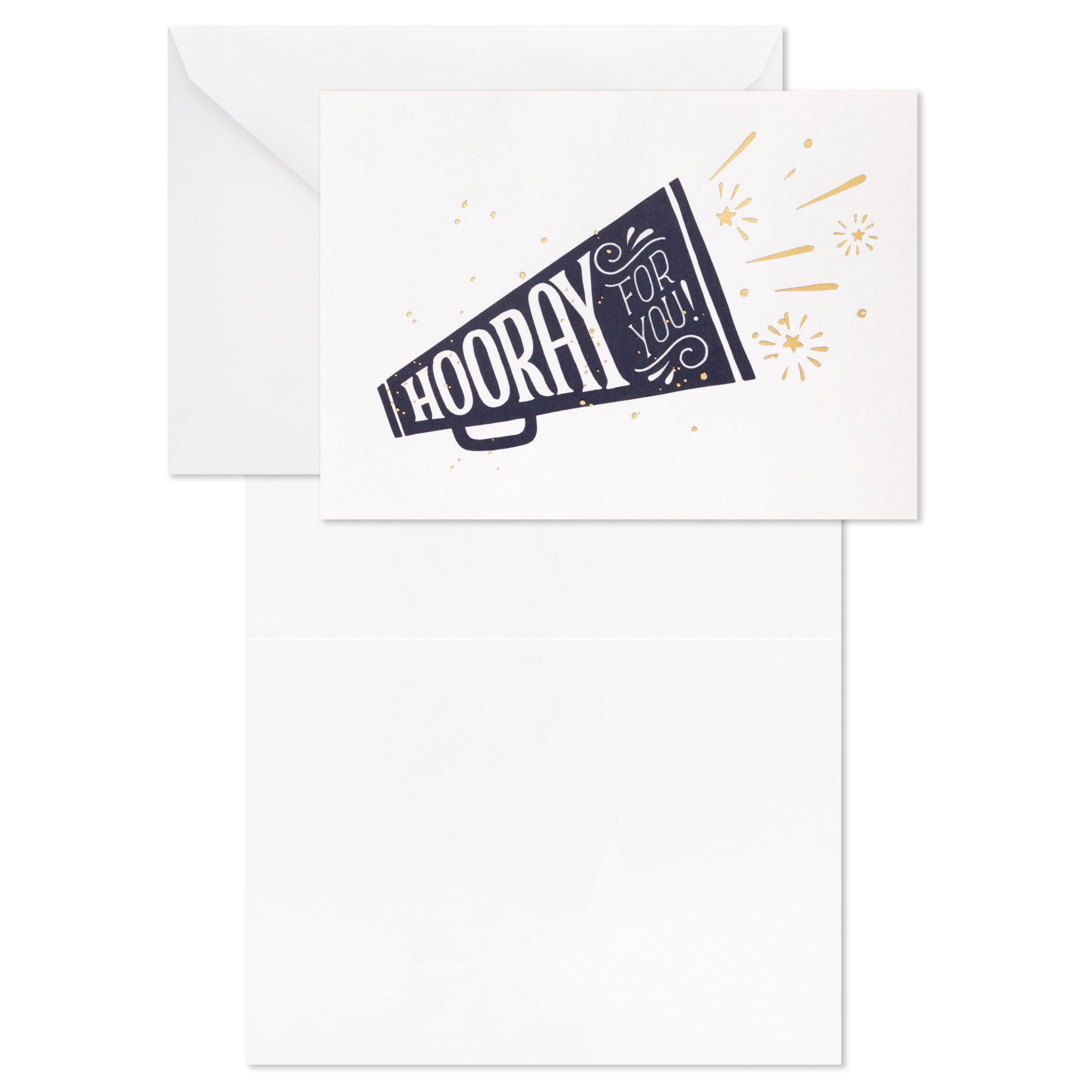 Hallmark Blank Congratulation Note Cards (Black and White Design), 50 Count
