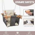 thumbnail image 3 of Baby Swing Outdoor Indoor Toddler Swing Seat with Safety Belt, Canvas Hanging Swings Outside Tree Swing Great Gift for Baby Boys Girls Kids Lovers, 3 of 12