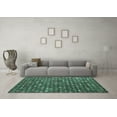thumbnail image 3 of Ahgly Company Indoor Rectangle Abstract Turquoise Blue Modern Area Rugs, 5' x 7', 3 of 4