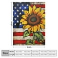 thumbnail image 4 of COMIO Sunflower American Flag Blanket USA Flag Soft Warm Throw Print Blanket for Couch Bed, 4 of 6