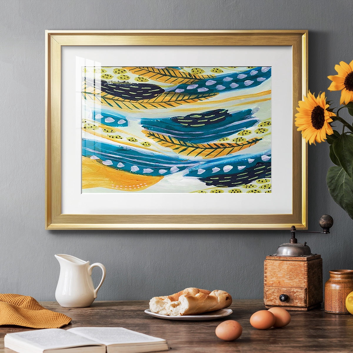Feathery I Premium Framed Print - Ready to Hang