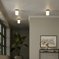 thumbnail image 4 of Evelyn&Zoe 6" Blackened Bronze Metal/Fabric Semi Flush Mount, 4 of 7