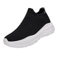 thumbnail image 3 of Domzle Womens Mens Slip on Walking Shoes Comfort Lightweight Casual Sneakers Non-Slip Breathable Work Shoes Mesh Sport Casual Fashion Running Sneakers White, 3 of 7