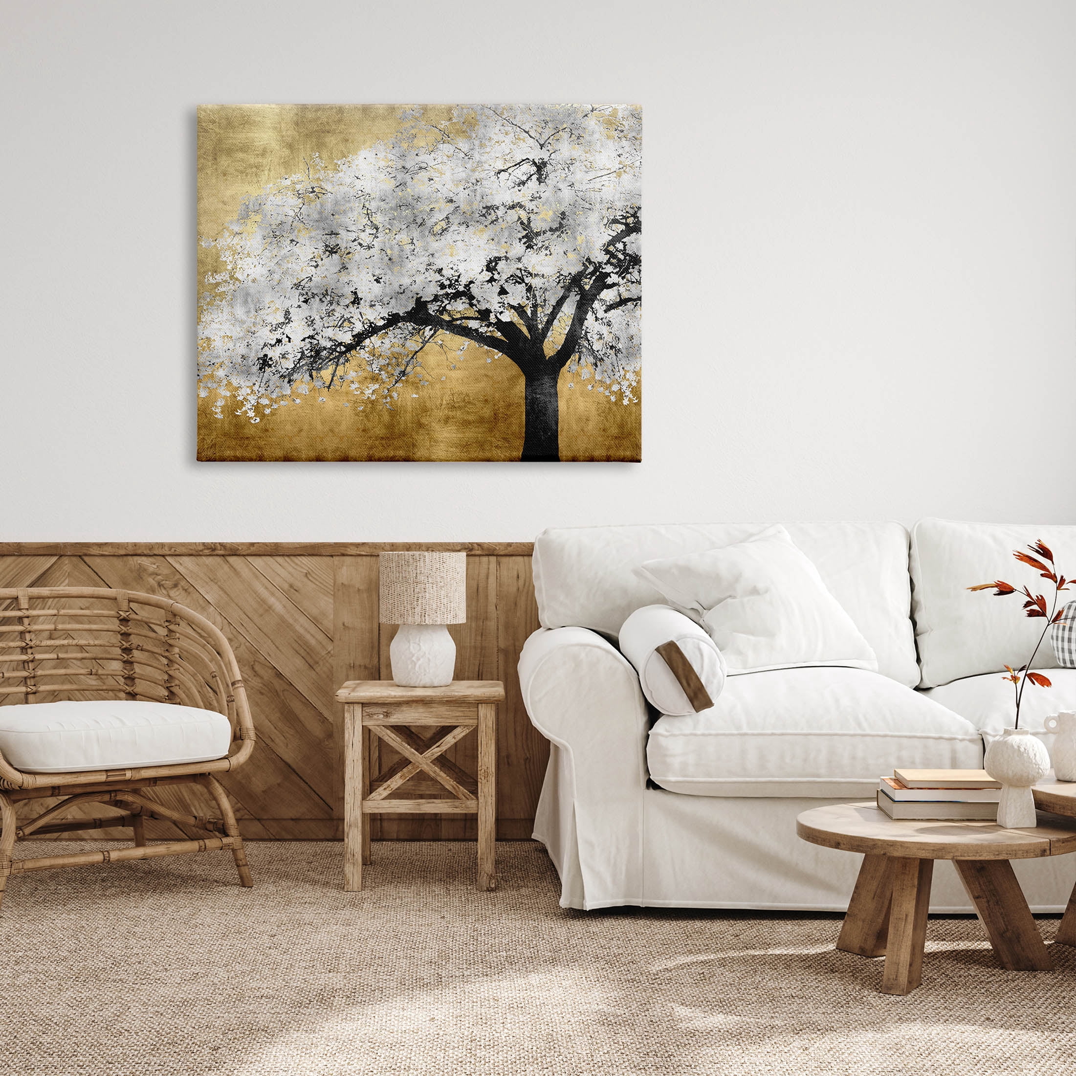 Stupell Industries Contemporary Bold Tree Trunk Graphic Art Gallery Wrapped Canvas Print Wall Art, Design by Kate Bennett