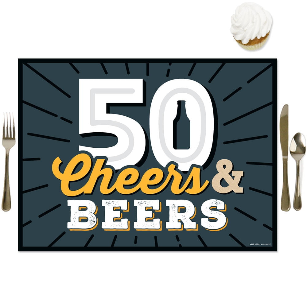 Cheers To Fifty Years Personalized Table Placemat Decoration