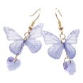 thumbnail image 3 of 1 par de pendientes colgantes de mariposa, pendientes decorativos de mariposa, pendientes colgantes para mujer, 3 of 6