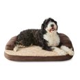 thumbnail image 2 of Vibrant Life Medium Round Corner Sofa Style Dog Bed, Brown, 25" x 35", 2 of 6