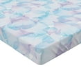 thumbnail image 4 of Ambesonne Abstract Floral Fitted Sheet, Neutral Flowers, Twin XL Size, Pale Mauve Soft Blue, 4 of 5