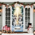 thumbnail image 2 of Santa Claus Door Cover, Festive Decoration Door Curtain, Polyester Fabric Material, Suitable for Front Door Indoor Decoration, Adding Holiday Joyful, Christmas Party Decoration, Family Holiday Decor, 2 of 6