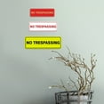 thumbnail image 3 of Standard No Trespassing Sign - Red / Gold - Small 2" X 6", 3 of 5
