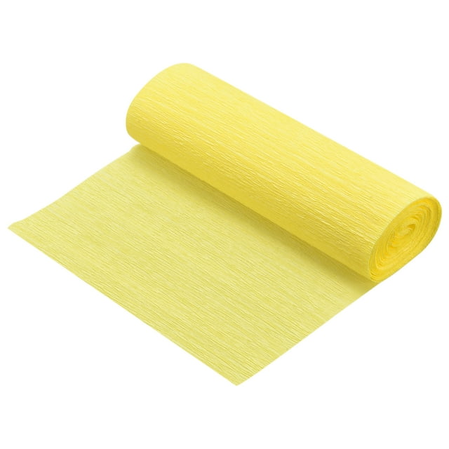 Uxcell Rollo de Papel Crepé Decoración para Fiestas y Eventos Amarillo