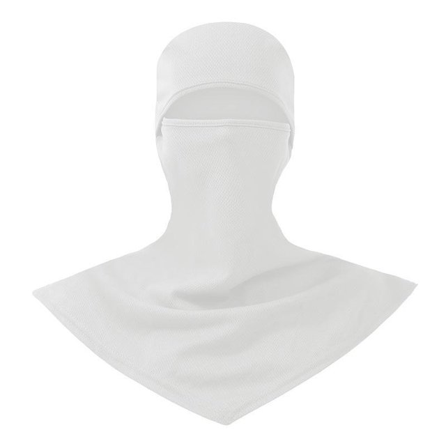 Baraklava Summer Neck Protective Face Mask (White), Breathable Motorcycle Helmet Helmet Liner for Outdoor Cycling Touring, Multifunctional Outdoor Helmet for Sun Protection and UV Protection