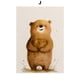 thumbnail image 3 of Pequeño erizo feliz, pequeño león, hola oso, bebé cocodrilo, bebé koala, arte de pared de moda, pintura en lienzo, póster nórdico, decoración de habitación, 3 of 5