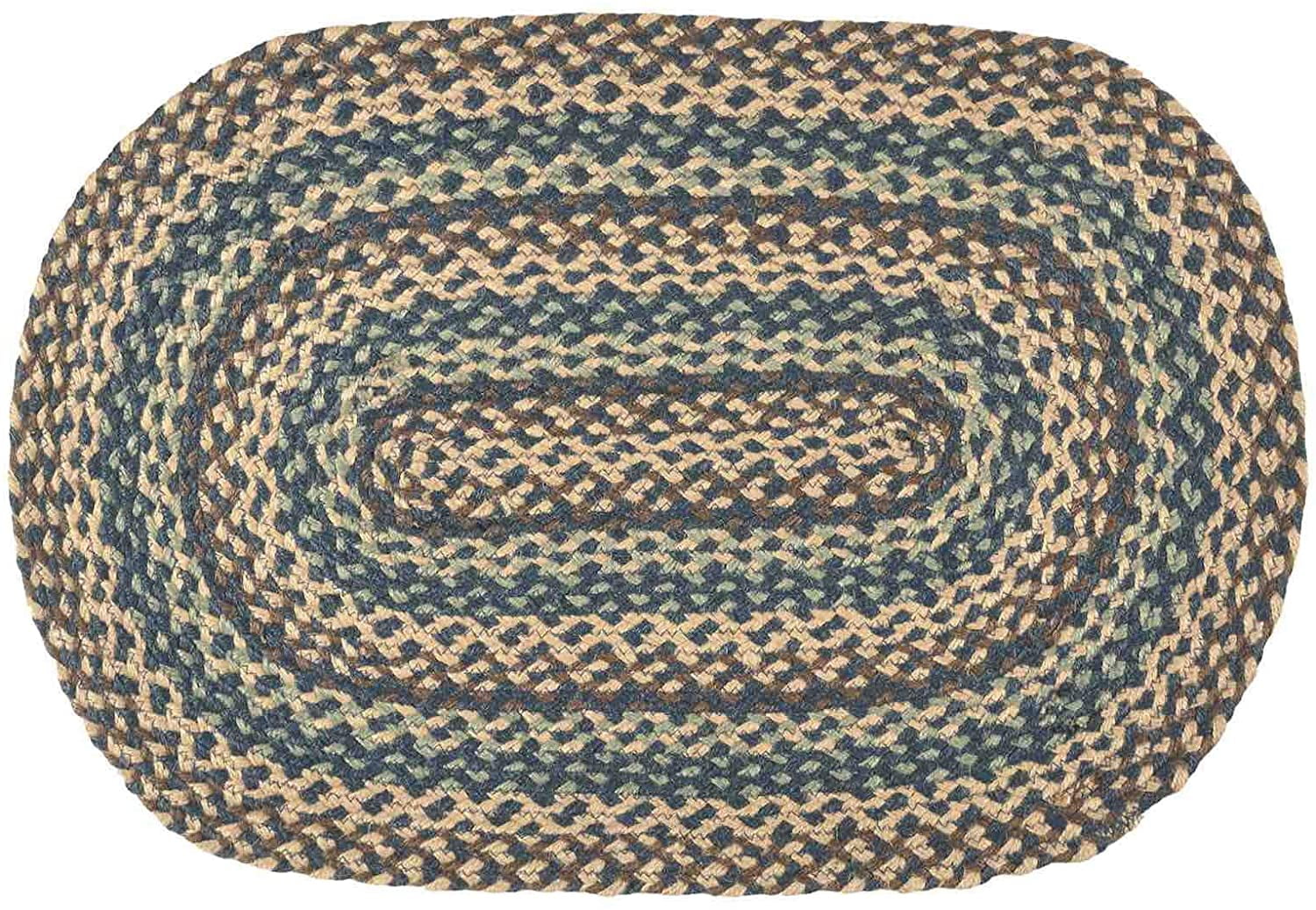 IHF Home Decor Jute Braided Rug Heritage Oval Indoor Outdoor Area Rug