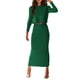 thumbnail image 1 of Conjunto de Suéter para Mujer PRETTYGARDEN en Punto acanalado Crop Top y Falda XL, 1 of 8