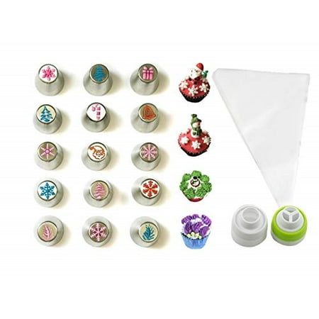 jjmg new russian icing piping tips christmas design for cakes cupcakes cookies - decoration pastry baking