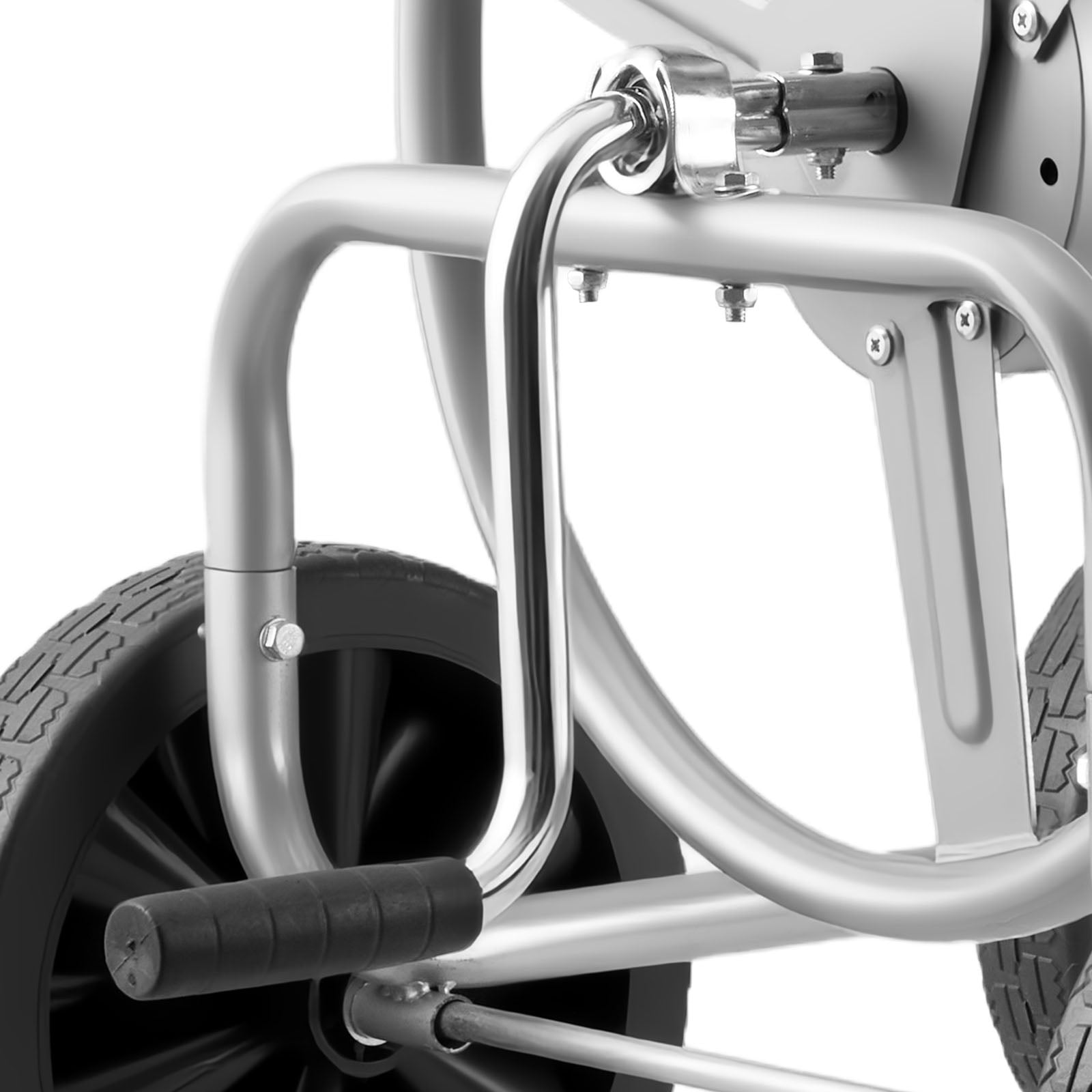 300ft 5/8" Hose Reel Cart, 4 Wheels, Heavy Duty Steel