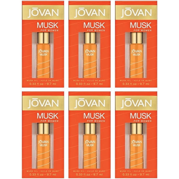 Pack of (6) JOVAN JOVAN MUSK MUSK OIL 0.33 OZ BODLDY