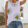 thumbnail image 3 of Frostluinai Savings Clearance 2023! Women Plus Size Tanks Tops Summer Sleeveless Casual Boho Shirts Sunflower Graphic Print Tunics O-neck Tee Camis, 3 of 4