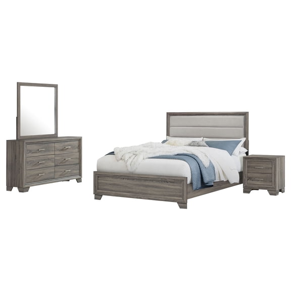 Coaster Wright 4-Piece Eastern King Bedroom Set, Brown Oak