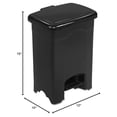thumbnail image 2 of Safco Plastic 4 Gallon Step-On Trash Can in Black, 2 of 3