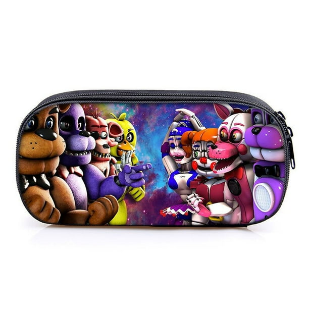FNAF-estuche de lápices Kawaii Anime Figure Bag Game Five Night At Freddy, estuche de lápices, bolsa de papelería, suministro escolar, regalo para niños