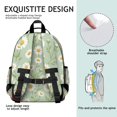 thumbnail image 4 of Daisy Pioneer Flower Green Pattern Cute School Backpack Bag for School with Padded Back and Adjustable Shoulder Straps 15.25"x11.5"x5.25", 4 of 4