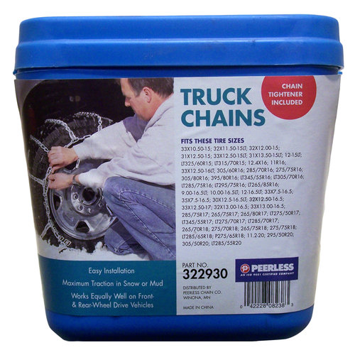 Peerless Truck Tire Chains with Rubber Tighteners, #322930 by Peerless