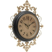 Vintage Large Wall Clock, Digital Retro Wall Clock, Silence & Accurate Timing, Decorative Exquisite Wall Clock for Living Room, Bedroom, Farmhouse Office (Black)