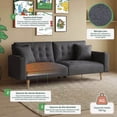 thumbnail image 3 of Sofá Cama Makora Maxim Oxford Lino 3 Posiciones con Soft Foam Reclinable, 3 of 10