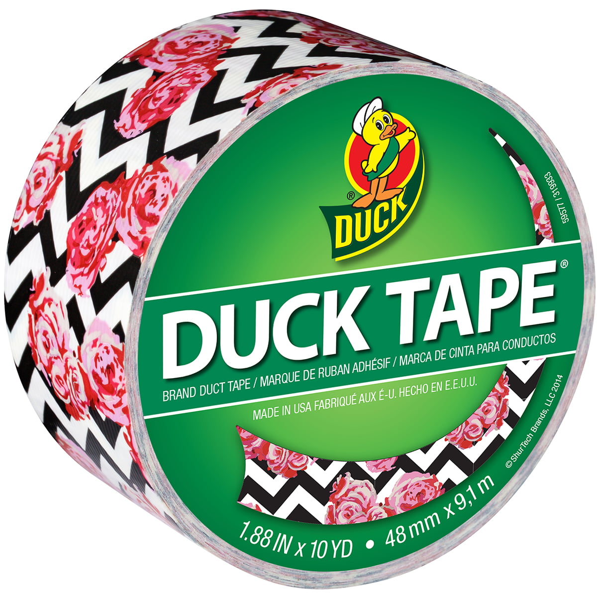 Printed Duck Tape Brand 1.88 In. x 10 Yd. Duct Tape - Flower Chevron ...
