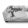thumbnail image 3 of Tree Soft Flannel Fleece Blanket, Sketch Artwork of Olive Tree Foliage Mediterranean Fruit Nature Garden Concept Print, Cozy Plush for Indoor and Outdoor Use, 50" x 60", Black White, by Ambesonne, 3 of 6