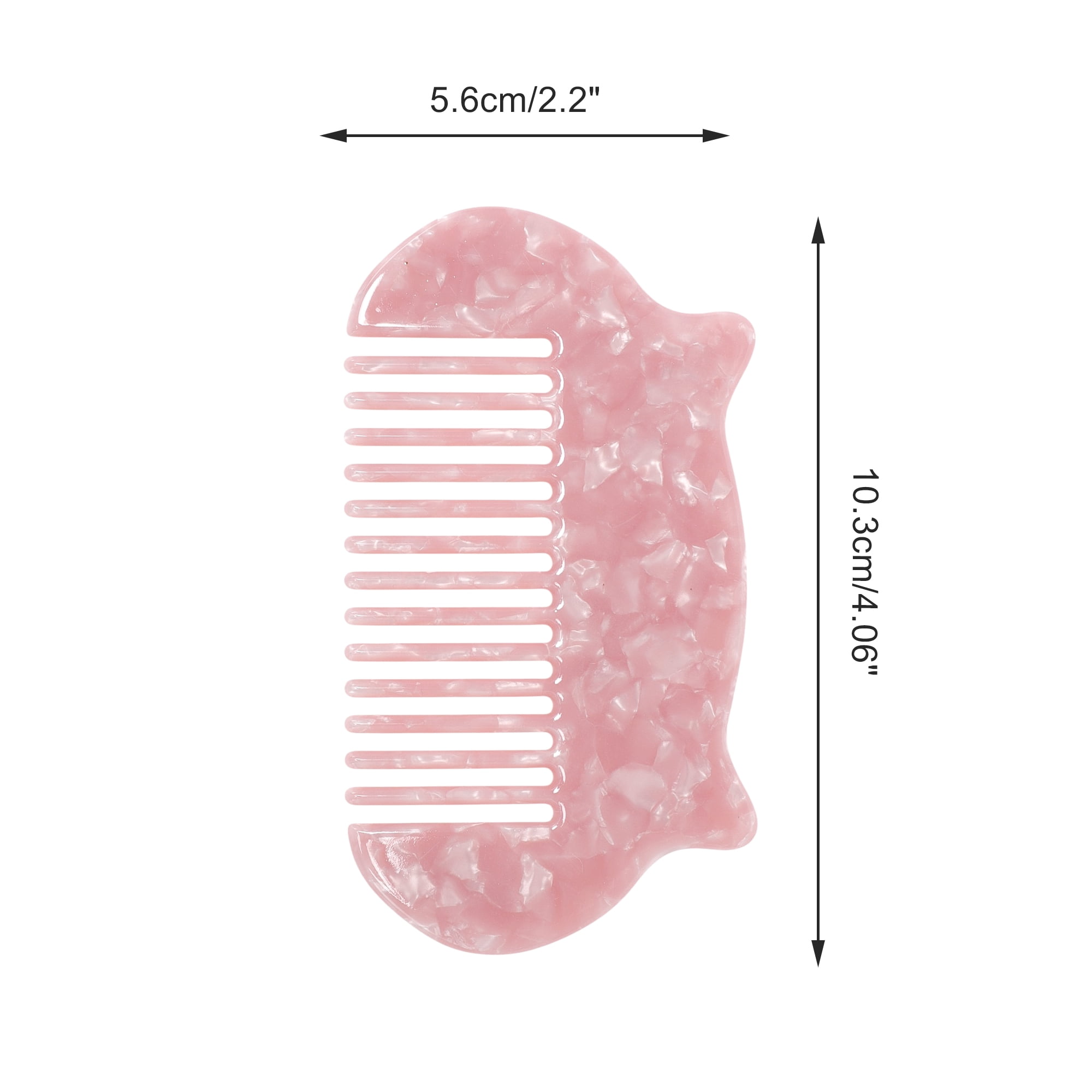 Unique Bargains 1 Pc Women Cat Ear Hair Comb for All Hair Types Cherry Blossom Pink