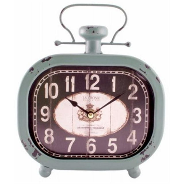 LA Crosse Technology 244292 Green Metal Decor Analog Wall Clock