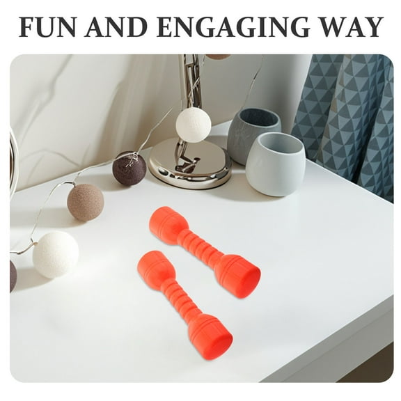 FRCOLOR 1 Pair Toddler Gym Equipment Kids Plastic Dumbbells Children’s Fitness Toy Exercise Hand Weights Mini Barbell Set for Home Playrooms Motor Skill Development