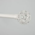 thumbnail image 2 of Exclusive Home Rings 1" Curtain Rod and Coordinating Finial Set, Matte White, Adjustable 66"-120", 2 of 5