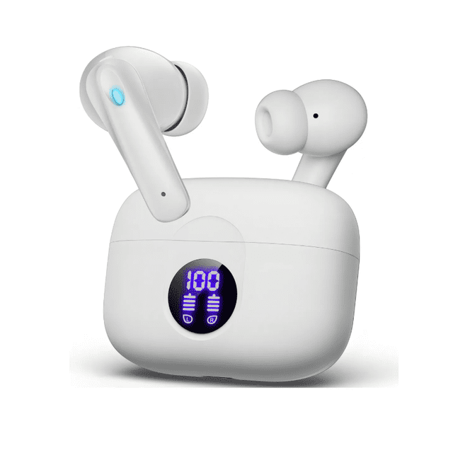 Audífonos In-Ear Bluetooth TWS Xtellar P91 ANC Blanco IPX7 60h Estuche Carga Rápida