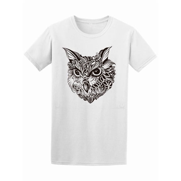 Beautiful Owl Tribal's Head T-Shirt Men -Image by Shutterstock, Male Medium