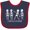 Navy and Red, variant on Inktastic It's Okay to be a Little Different Skeletons Boys or Girls Baby Bib