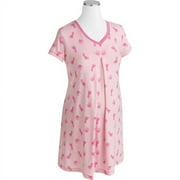 Maternity V-Neck Print Nursing Gown