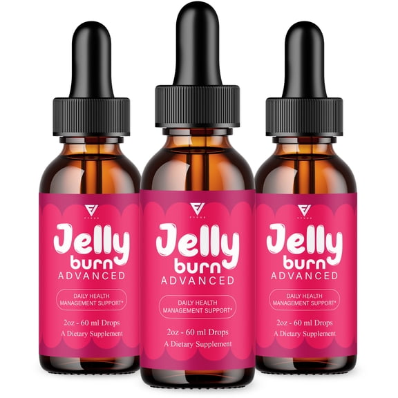 (3 Pack) Jelly Burn Weight Management Drops, JellyBurn Liquid Supplement (6oz)