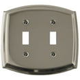 thumbnail image 1 of Atron Electro Industries Colonial Satin Nickel Double Toggle Wall Plate, 1 of 1
