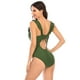 thumbnail image 4 of Traje de baño de una pieza para mujer, conjuntos de bikini para mujer, conjunto de bikini de moda para mujer, traje de baño de dos piezas relleno sólido, ropa de playa para mujer, 4 of 7
