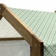 thumbnail image 5 of Retro Pet House, Checked Pattern with Thick and Thin Lines Symmetrical Geometric Monochrome Print, Outdoor & Indoor Portable Dog Kennel with Pillow and Cover, 5 Sizes, Green and Cream, by Ambesonne, 5 of 5