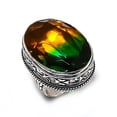 thumbnail image 2 of Natural Bi-Color Tourmaline Gemstone Handmade 925 Steling Silver Ring S.7, 2 of 2